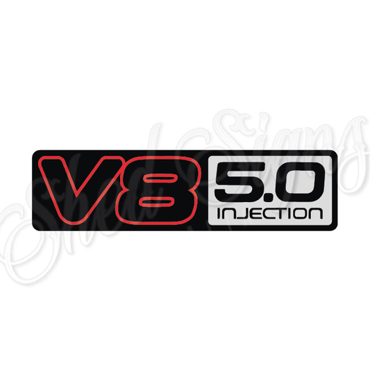 Holden V8 5.0L Injection - 3D Acrylic Laser Cut Sign.