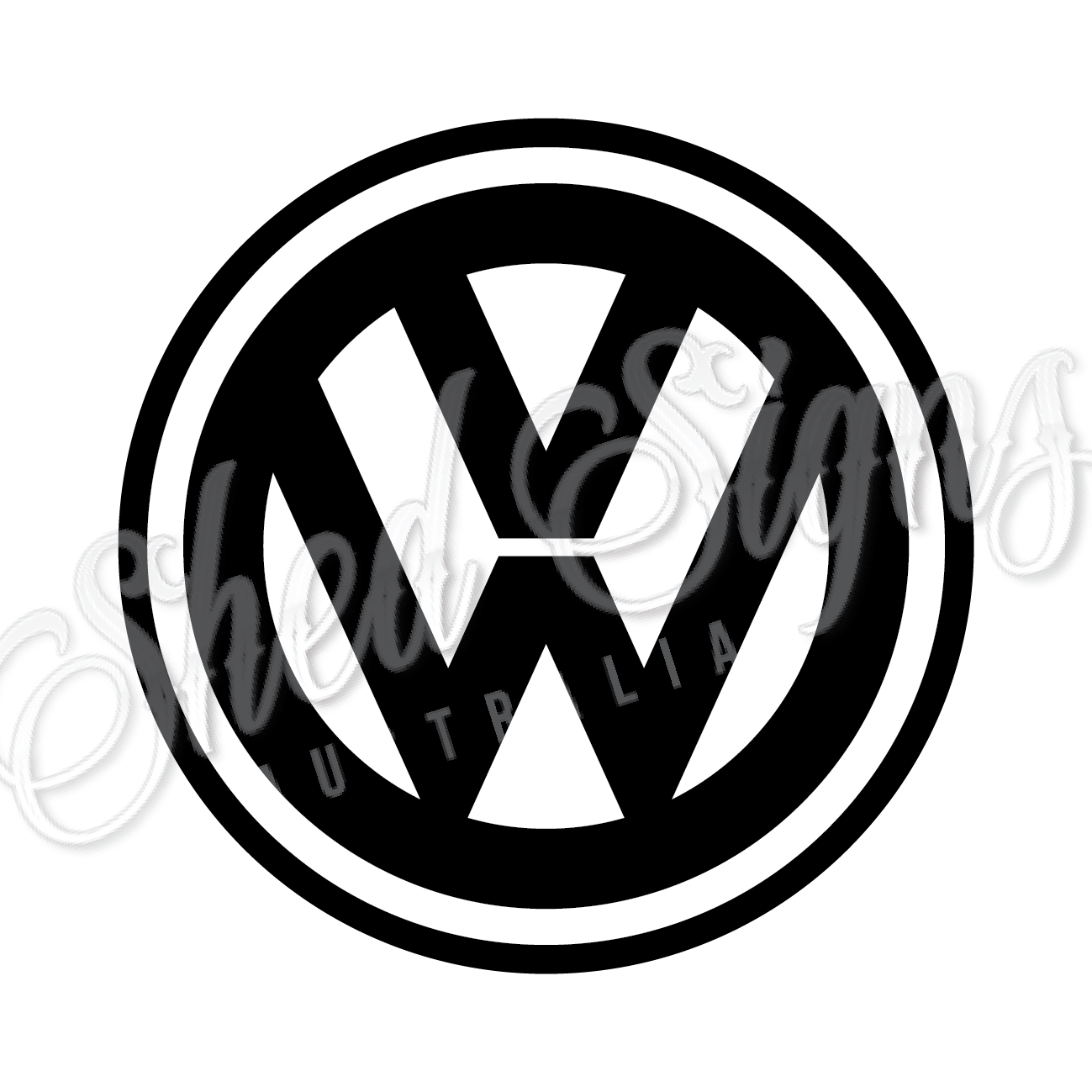 VW Logo - 3D Acrylic Laser Cut Sign. – Shed Signs Aus