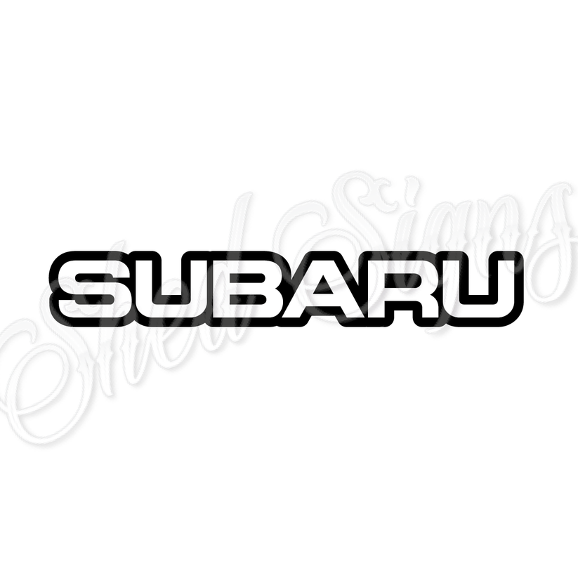 Subaru Text - 3D Acrylic Laser Cut Sign. – Shed Signs Aus